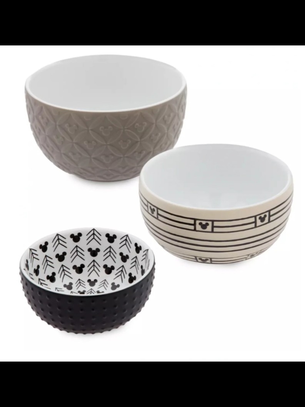 Disney Parks Homestead Mickey Icon Kitchen Nesting Bowls